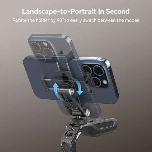 SMALLRIG Metal Phone Holder Support with Cold Shoe Mount, Universal Smartphone Adapter Support Free Adjustment Joints, Phone Tripod Mount for iPhone 17/16/15, for Samsung Galaxy etc-4382 in Kuwait