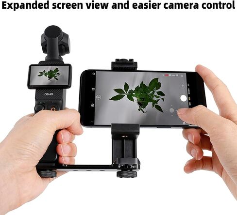 Phone Holder for DJI Osmo Pocket 3 & Insta360 Luna Ultra | Phone Mount Expansion Accessories 1/4" Thread Hole, Used with Tripod &Extension Rod in Kuwait