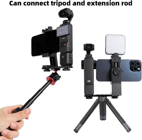 Phone Holder for DJI Osmo Pocket 3 & Insta360 Luna Ultra | Phone Mount Expansion Accessories 1/4" Thread Hole, Used with Tripod &Extension Rod in Kuwait