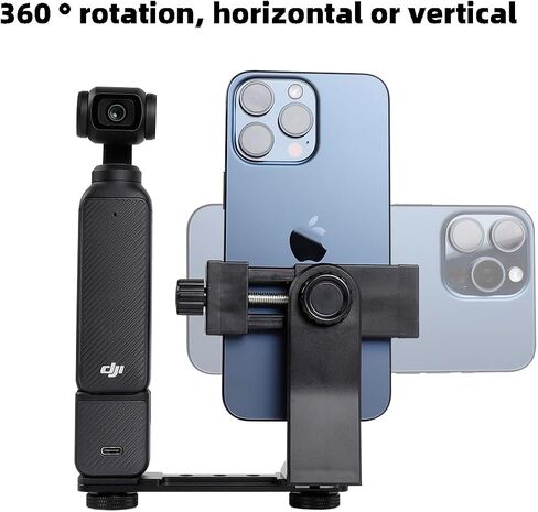 Phone Holder for DJI Osmo Pocket 3 & Insta360 Luna Ultra | Phone Mount Expansion Accessories 1/4" Thread Hole, Used with Tripod &Extension Rod in Kuwait