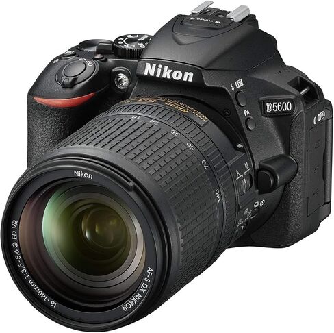 Nikon 1577 D5600 DX-Format Digital SLR with AF-S DX NIKKOR 18-140mm f/3.5-5.6G ED VR Lens, Black (Renewed) in Kuwait