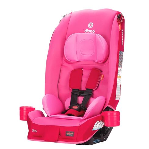 Diono Radian 3R, All-in-One Convertible Car Seat, Rear and Forward Facing, 10 Years 1 Car Seat, Slim Fit 3 Across, Pink Cotton Candy in Kuwait