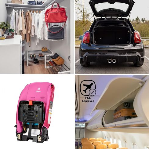 Diono Radian 3R, All-in-One Convertible Car Seat, Rear and Forward Facing, 10 Years 1 Car Seat, Slim Fit 3 Across, Pink Cotton Candy in Kuwait