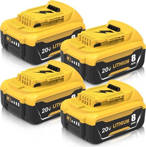 2Pack 12000mAh Replacement for Dewalt 20V Battery and Charger DCB107 Combo | 12V-20V Rapid Charger Compatible with Dewalt 20V Max Battery DCB200 DCB203 DCB204 DCB206 DCB208 in Saudi Arabia