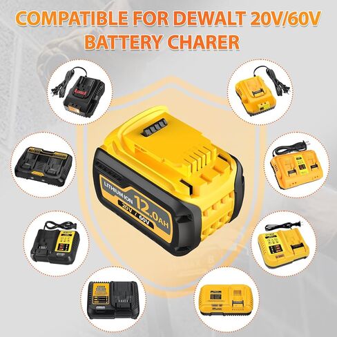2-Pack 12000mAh Replace Battery for Dewalt 20V/60V Max Batteries Compatible with Dewalt 20V/60V Cordless Power Tools DCB606 DCB609 DCB612 DCB200 DCB206 DCB207 in Kuwait