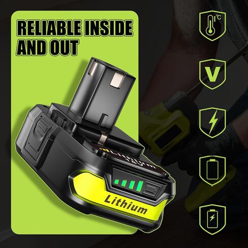 VINIDA 2-Pack 3.6Ah P102 Replacement for Ryobi 18V Battery High Performance P103 P104 P105 P107 P108 Compatible with Ryobi Battery Cordless Power Tools and Chargers in Kuwait