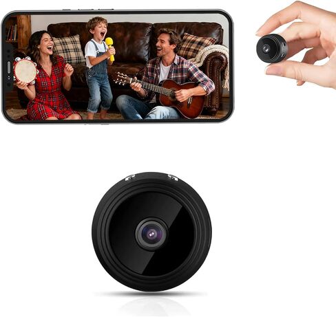 Hidden Camera Surveillance Monitor - WiFi Nanny Cam with 1080P Night Vision, Motion Detection, and Smartphone Compatibility - Indoor Spy Camera for Home/Baby/pet/Office in Kuwait