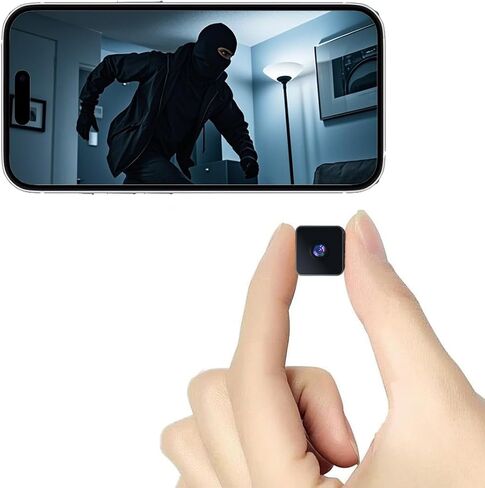 Spy Camera Hidden Camera WiFi,HD1080P Mini Wireless Camera, Small Motion Detection Camera, Night Vision Cameras for Home Security with App in Kuwait