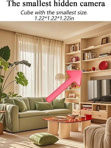 Spy Camera Hidden Camera WiFi,HD1080P Mini Wireless Camera, Small Motion Detection Camera, Night Vision Cameras for Home Security with App in Kuwait