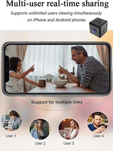 Spy Camera Hidden Camera WiFi,HD1080P Mini Wireless Camera, Small Motion Detection Camera, Night Vision Cameras for Home Security with App in Kuwait