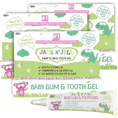 Jack N Jill Natural Baby Gum & Tooth Gel for Teething, Drug-Free, 0.5 oz (15g) in Saudi Arabia