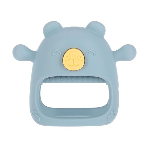 Nuby Silicone Wrist Teething Mitten - Baby Teether Ring - 3+ Months - Brown Bear | Brown Bear in Kuwait