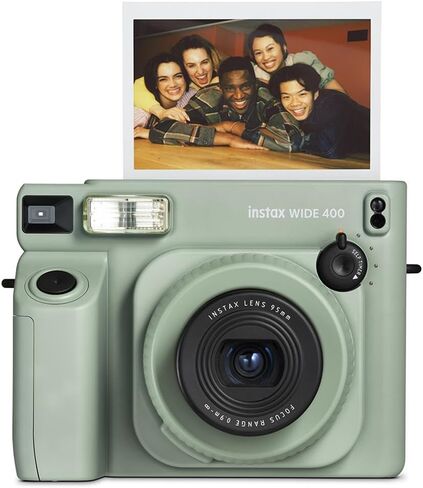 Instax Wide 400 Instant Film Camera, Green, Bundle with Case, 20x Color Pri in Kuwait