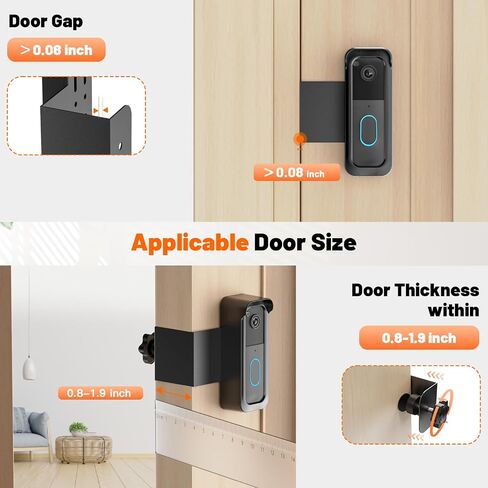 Blink Doorbell Mount, Anti-Theft 1st & 2nd Gen Blink Doorbell Camera Mount | For Blink Video Doorbell 1st & 2nd Gen(NOT for 3rd Gen), No Block Sensor & Night Vision, Doorbell Camera Bracket, Rain Cover in Kuwait