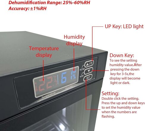 100L Digital Camera Dehumidify Storage, Dehumidifying Dry Cabinet Box, 5Layers for Camera Lens, Electronic Equipment, Electronic Dry Cabinet Storage with Temp & Humidity LED Screen in Kuwait