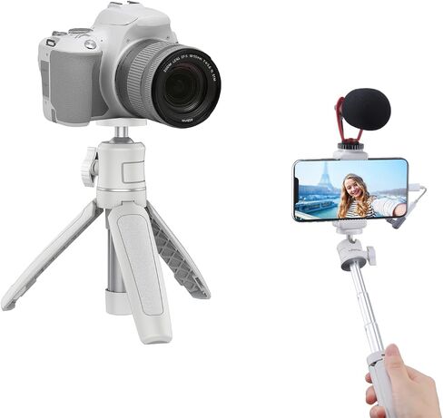 MT-08 Mini Tripod for Camera, 1/4" Mount Universal Portable Camera Tripod | Compatible with DJI OSMO 360/Pocket 3/Pocket 4 /4P/Luna/Insta360x5/iPhone/Sony/Xtra, Extendable Handheld Video Shooting Stand in Kuwait
