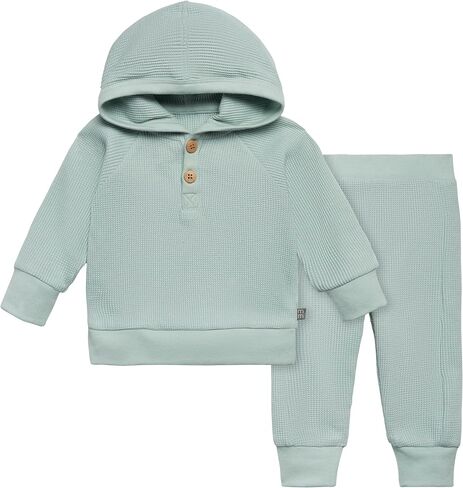 Modern Moments by Gerber Baby Girls Mini-Waffle 2 Piece Hoodie and Pant Set in Kuwait
