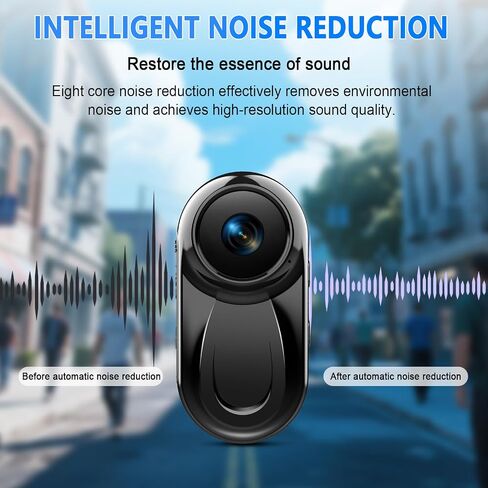 Mini Body Camera 1080P, 512G Thumb Action Camera Hands-Free Recording, Magnetic Vlogging Cam with 360° Rotate, Wearable Video Recorder for CyclingTraveling/Motorcycle(SD Card Not Included) Black in Kuwait