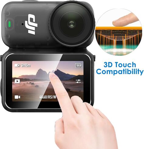 2 Pack Compatible with DJI Osmo Nano Screen Protector + 2 Pack Camera Lens Protector,Full Coverage 9H Tempered Glass Film,HD Clear Scratch Resistant for DJI Osmo Nano Accessories in Kuwait
