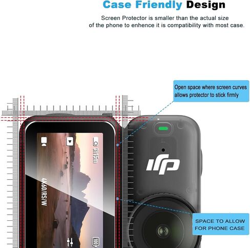 2 Pack Compatible with DJI Osmo Nano Screen Protector + 2 Pack Camera Lens Protector,Full Coverage 9H Tempered Glass Film,HD Clear Scratch Resistant for DJI Osmo Nano Accessories in Kuwait