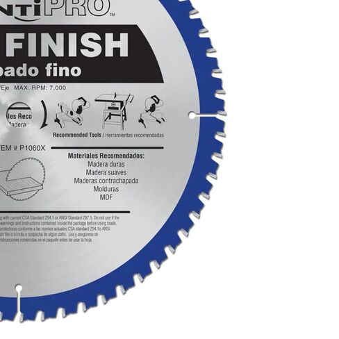 AvantiPro by Freud Fine Finish Saw Blades with Carbide-Tipped Teeth - Ideal for Precision Cutting for DIYers and Professionals - 10", 60-Tooth, Max RPM 6000-2-Pack - P106060PP in Kuwait