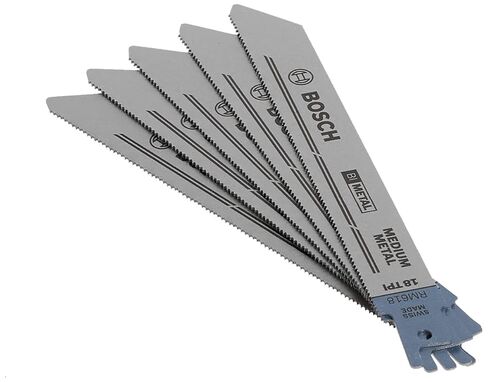 Bosch RM618 6-Inch 18T Metal Cutting reciprocating Saw Blades - 5 Pack, Blue in Kuwait