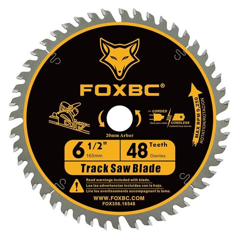 FOXBC 6-1/2 Inch Track Saw Blades 48 Tooth, 20mm Arbor, kerf 2.2mm | Replacement for Makita Plunge Circular Saw, DeWalt Tracksaw, Wen CT1065 in Kuwait