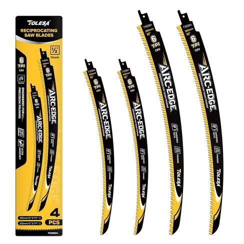 TOLESA 15in. Japanese Teeth Reciprocating Saw Blade, Arc Edge Wood Pruning Saw Blades 6TPI for Tree Trimming, Wood Cutting, Durable & Sharp, 3 Pieces in Kuwait