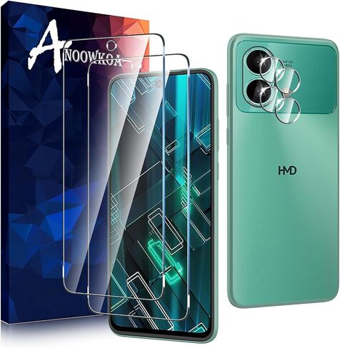 Anoowkoa 2 Pack for HMD Pulse 2 Pro Screen Protector + [2 Pack] HMD Pulse 2 Pro Camera Lens Tempered Glass Protector.9H Hardness.Support Fingerprint Unlock Bubble-Free.Easy Installation in Kuwait