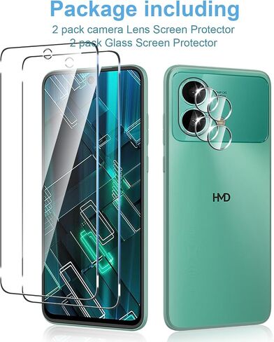 Anoowkoa 2 Pack for HMD Pulse 2 Pro Screen Protector + [2 Pack] HMD Pulse 2 Pro Camera Lens Tempered Glass Protector.9H Hardness.Support Fingerprint Unlock Bubble-Free.Easy Installation in Kuwait