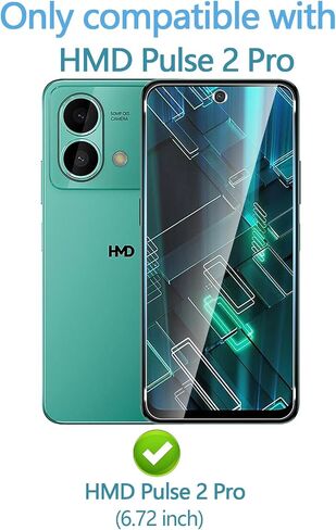 Anoowkoa 2 Pack for HMD Pulse 2 Pro Screen Protector + [2 Pack] HMD Pulse 2 Pro Camera Lens Tempered Glass Protector.9H Hardness.Support Fingerprint Unlock Bubble-Free.Easy Installation in Kuwait