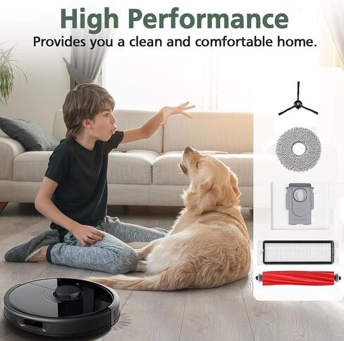 15 Pack Replacement Parts for Q Revo Robot Vacuum, Q Revo Accessory Kits | Q Revo Replacement Kits (1 Rolling Brush + 2 Filters + 2 Dust Bags + 4 Mop Pads + 4 Side Brushes) in Kuwait