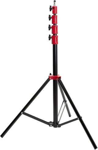 Flashpoint Pro Air-Cushioned Heavy-Duty Light Stand (Red, 9.5') in Kuwait