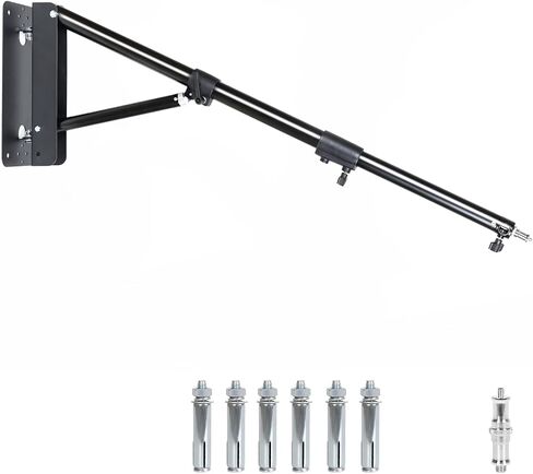 Ring Light Wall Mount Triangle Boom Arm 68"/173cm | Adjustable Camera Mount for Salons Softbox Photography Strobe Light Monolight Reflector in Saudi Arabia