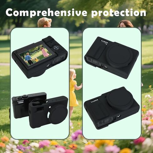 Screen Protector Compatible for Panasonic Lumix ZS99 Digital Camera,Tempered Glass Film Anti-Scratch High Definition and Soft Silicone Case (lumix zs99 BL) in Kuwait