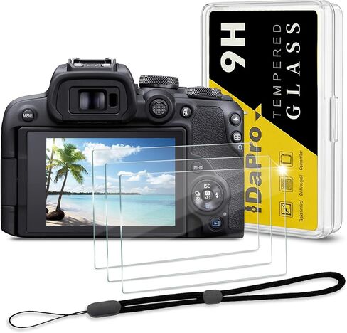 iDaPro Screen Protector for Canon EOS R6 Mark III/II/V, 9H Tempered Glass | 3-Pack + ABS Box. NOT for R5/R7. 9H Hardness, Anti-Scratch, Anti-Bubble, HD Clarity, Anti-Fingerprint, Easy Install in Kuwait