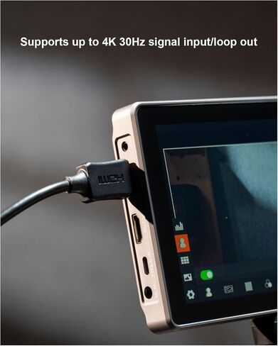 VILTROX DC-L1 7" 4K HDMI Camera Field Monitor, 600nit Touch Screen, 4K 30Hz HDMI Loop in/Out DSLR Video External Monitor for Sony Canon Nikon with Sunshade Hood, Battery, Storage Bag in Kuwait