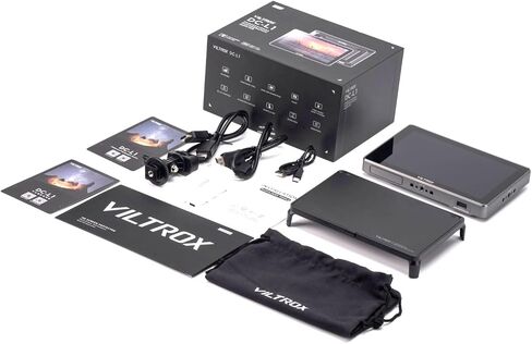 VILTROX DC-L1 7" 4K HDMI Camera Field Monitor, 600nit Touch Screen, 4K 30Hz HDMI Loop in/Out DSLR Video External Monitor for Sony Canon Nikon with Sunshade Hood, Battery, Storage Bag in Kuwait