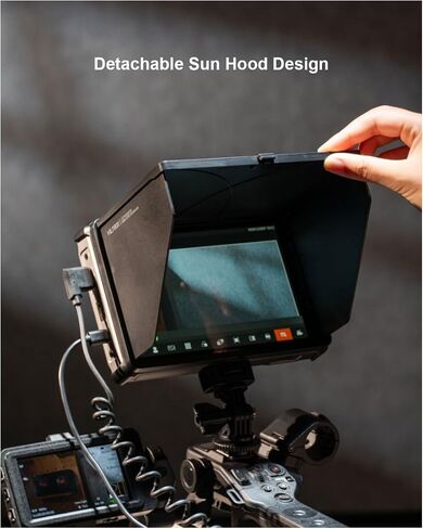 VILTROX DC-L1 7" 4K HDMI Camera Field Monitor, 600nit Touch Screen, 4K 30Hz HDMI Loop in/Out DSLR Video External Monitor for Sony Canon Nikon with Sunshade Hood, Battery, Storage Bag in Kuwait