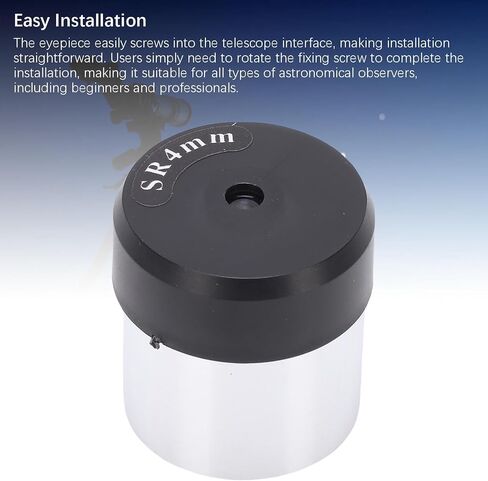 1.25 Inch SR4mm Telescope Eyepiece, Aluminum Alloy Optical Glass Astronomical Eyepiece with Filter Thread for Moon Nebula Observation, Universal 31.5mm Compatible Accessory in Saudi Arabia