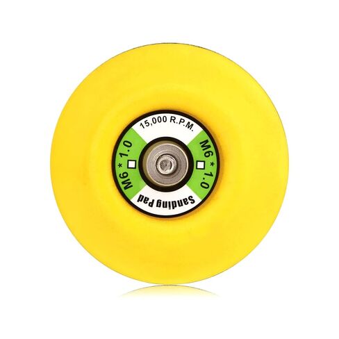 3-Inch Dual-Action Hook & Loop Fastener Flexible Backing Plate, 3" Sanding Back Pad for Orbital Sander M6*1.0 Thread(6mm) in Kuwait