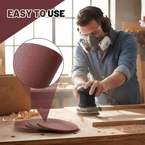 20 Pcs 9 Inch 240 Grit Sanding Discs for Hand Radial Sander 9" Round Hook & Loop Sandpaper for Sanding Tool Self Stick Aluminum Oxide for Hand Drywall Power Sander in Saudi Arabia
