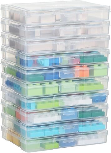 Transparent 5" x 7" Photo Storage Boxes - Photo Organizer Cases Photo Keeper Picture Storage Containers Box for Photos - 20 Pack (Clear) in Kuwait