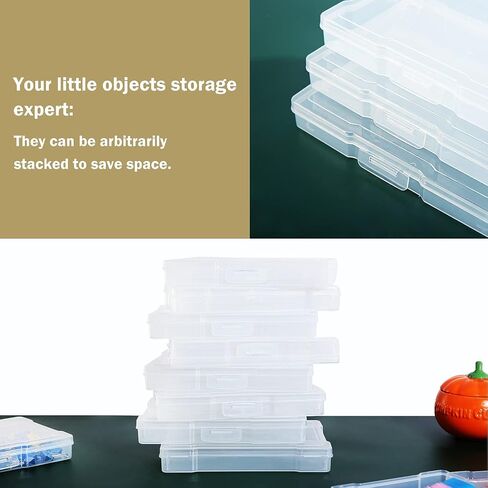 Transparent 5" x 7" Photo Storage Boxes - Photo Organizer Cases Photo Keeper Picture Storage Containers Box for Photos - 20 Pack (Clear) in Kuwait