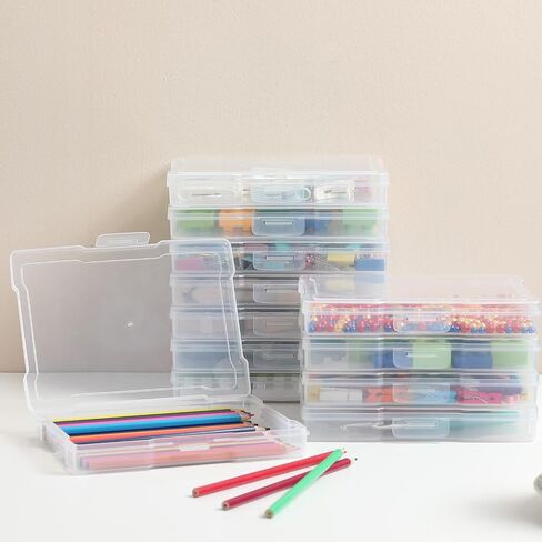 Transparent 5" x 7" Photo Storage Boxes - Photo Organizer Cases Photo Keeper Picture Storage Containers Box for Photos - 20 Pack (Clear) in Kuwait