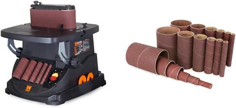 WEN 6524 Oscillating Belt and Spindle Sander & 6510SPC Assorted Grits Spindle Sanding Sleeves (18 Pack) in Kuwait