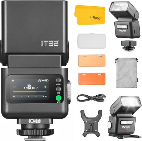 GODOX IT32 TTL Camera Flash with X5O Wireless Flash Trigger for Olympus, 2.4G Wireless Flash HSS 1/8000s, Built-in Receiver & Lithium Battery,510 Full Power Flashes,LED Modeling Light,Magnetic Hotshoe in Saudi Arabia