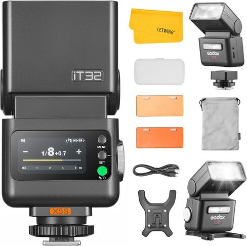 GODOX IT32 TTL Camera Flash with X5O Wireless Flash Trigger for Olympus, 2.4G Wireless Flash HSS 1/8000s, Built-in Receiver & Lithium Battery,510 Full Power Flashes,LED Modeling Light,Magnetic Hotshoe in Saudi Arabia
