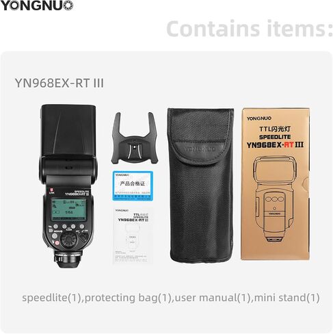 YONGNUO Upgraded YN968EX-RT III Flash Speedlite, for Canon Wireless Signal Cameras, GN60 High-Speed Sync TTL Manual Flash Multi Flash in Kuwait