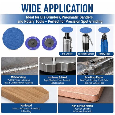 2" Sanding Discs Quick Change Zirconia Disc Die Grinder Accessories Surface Conditioning Disc for Paint Rust Removal Surface Strip Polishing Grind Burr Finish Burr Finish (80 Grit, 2", 30 Pack) in Kuwait